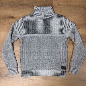 NICK DANGER Men’s Chunky Turtleneck Sweater Gray Size M